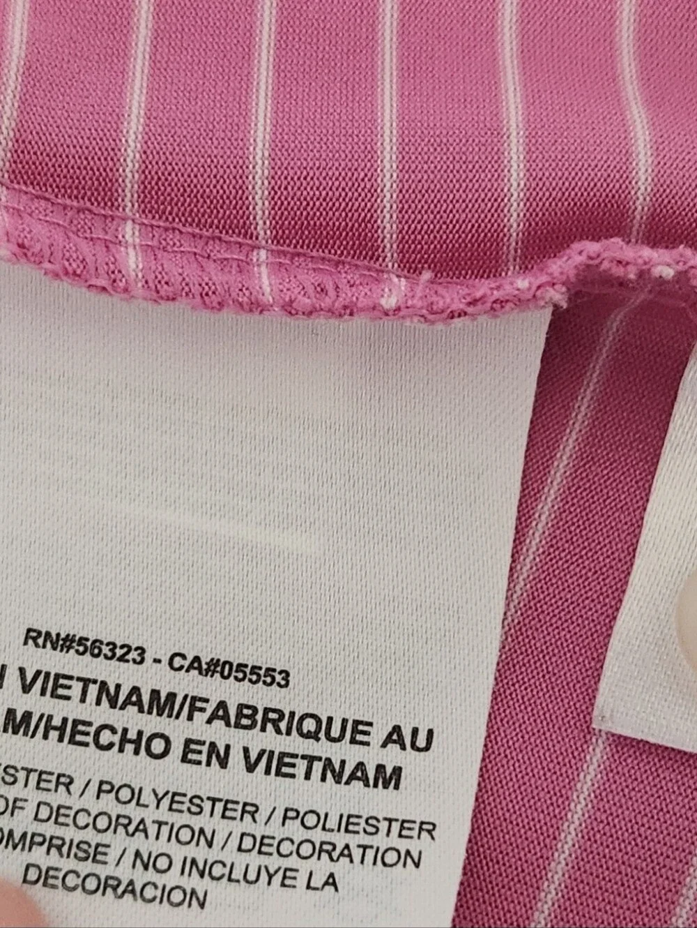 Nike Pink Striped Sleeveless Polo Tank